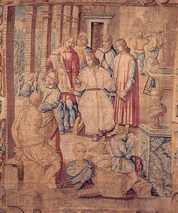 Designed by Johannes Stradanus "Lorenzo de’ Medici in the Sculpture Garden," 1571 Tapestry, 425 x 455 cm (167 5/16 x 179 1/8 in.) Museo Nazionnale di San Marco, Pisa Soprintendenza alle Gallerie, Florence