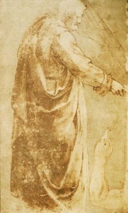 Michelangelo's drawing in the Brancaci Chapel