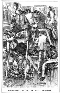 Varnishing Day at the Royal Academy, Punch magazine 1877.