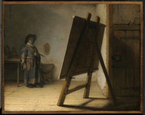 Rembrandt Artist in his studio MFA