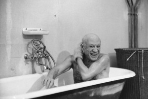 One of the first photographs Duncan took of Picasso. 1956