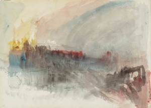 Turner, The Burning of the Houses of Lords and Commons, 1834, watercolour study (Tate Gallery, London)