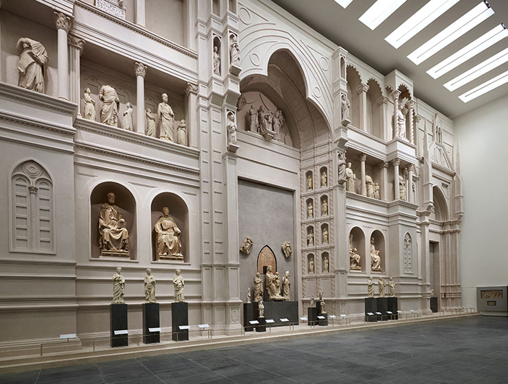 A special feature of the new Museo dell'Opera del Duomo in Florence is its full-scale recreation of Arnolfo di Cambio’s unfinished original façade for the Duomo from the 1300s.