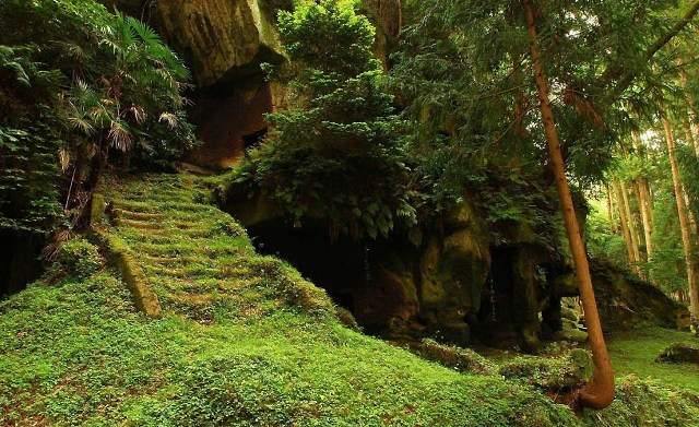 Ancient burial caves of the Zuiganji Temple in Matsushima, Japan